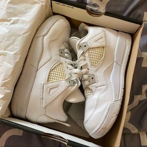 Jordan 4 Preschool White Metallic 4s